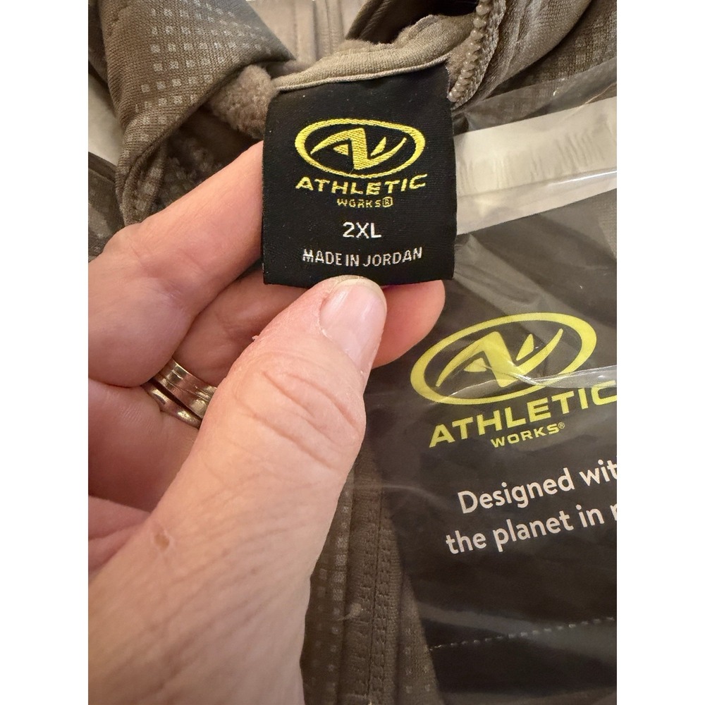 Athletic Works Mens 2XL Reflective Camo Full Zip Hoodie NWT Fleece Lined - Picture 3 of 9
